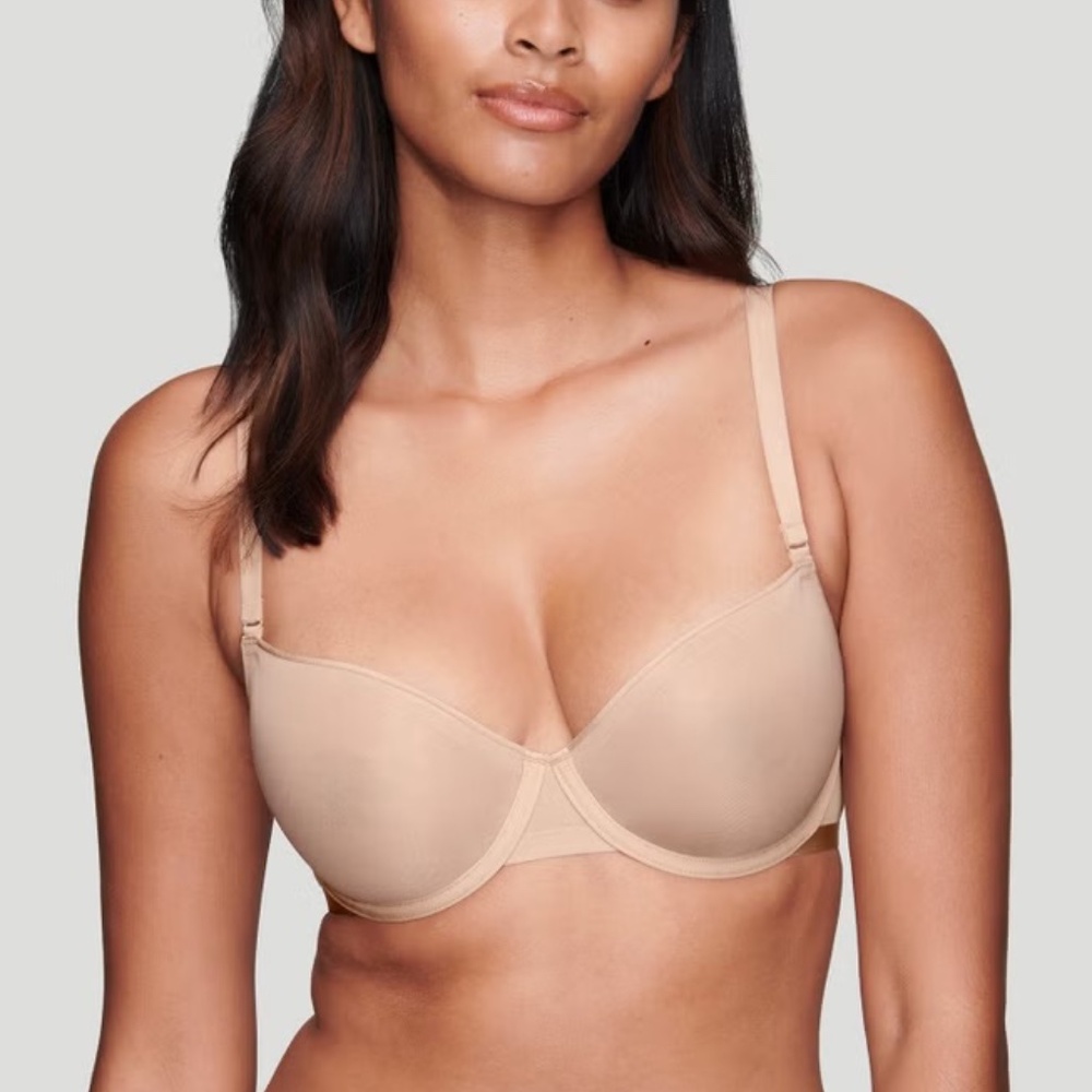 Cuup The Demi T-Shirt Spacer Underwire Bra Sand Sz 34E